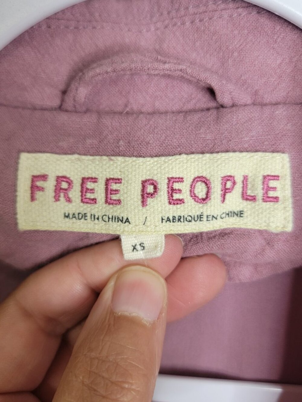 Free People Blazer Double Breasted Olivia Linen Jacket Pink Womens XS Summer - Picture 4 of 7
